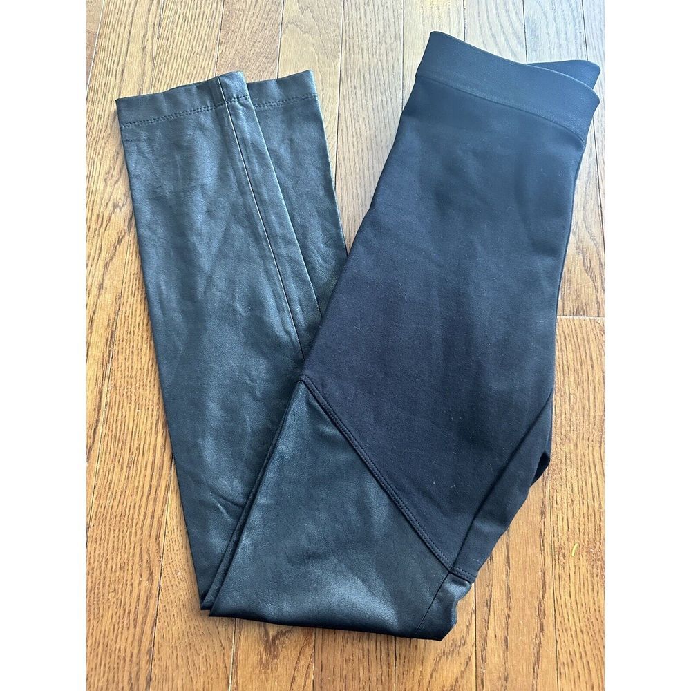BCBG Max Azria Leggings Small Faux Leather Black Stretch Skinny Pants‎ XXS